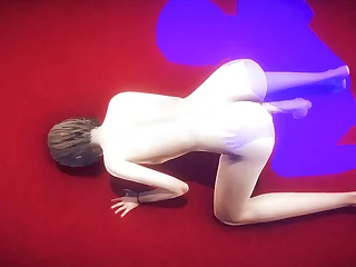 Jepun lesbian animasi menampilkan sissy crossdresser dan sensual gay pertemuan: 3D kartun Gay video