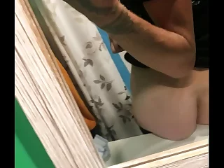 A hidden camera show in the restroom: Ass Gay Videos